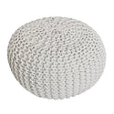 Pouf set of 3 - Diameter 55 cm knitted stool/floor cushion - Coarse knit look