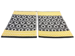 Buy yellow-black-white Placemats - 40 x 60 cm - Indoors, the terrace, beach or camping